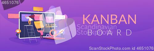 Image of Kanban board concept banner header