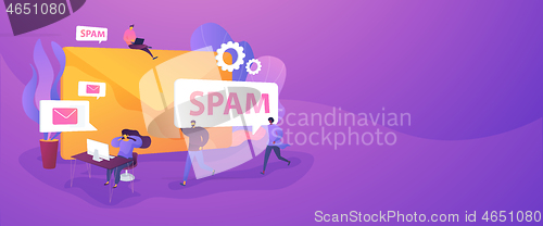 Image of Spam web banner concept.