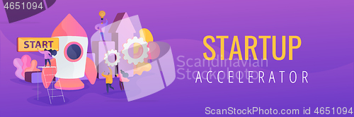 Image of Startup accelerator web banner concept.