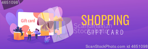 Image of Gift card web banner concept.
