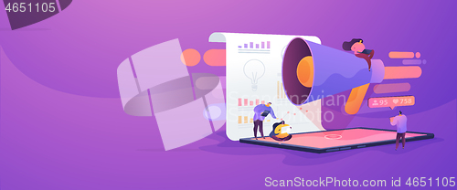 Image of Social media management web banner concept.