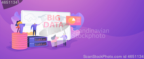 Image of Big data conference web banner concept.