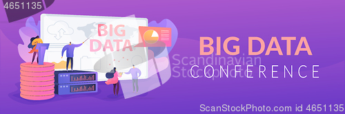 Image of Big data conference web banner concept.