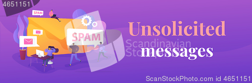 Image of Spam web banner concept.