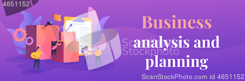 Image of Project management web banner concept.