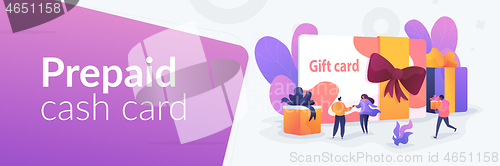 Image of Gift card web banner concept.