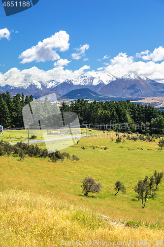 Image of Mountain Alps scenery in south New Zealand