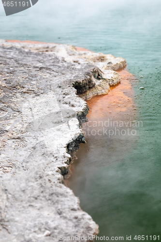 Image of hot sparkling lake in New Zealand