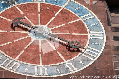 Image of Freiburg Muenster clock detail