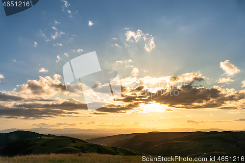 Image of evening landscape scenery in Breisgau Germany