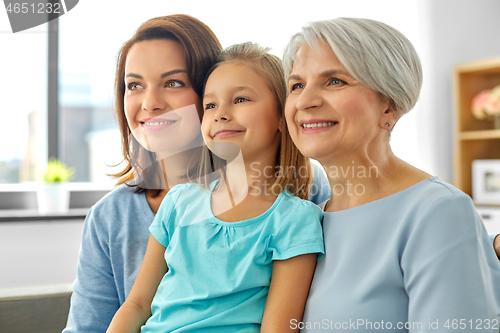 Image of portrait of mother, daughter and grandmother