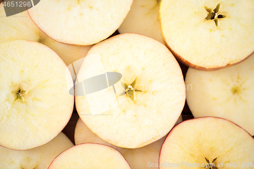 Image of close up of apple slices