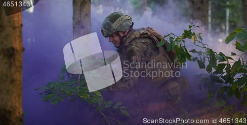 Image of soldier in action