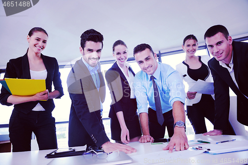 Image of business people group in a meeting at office