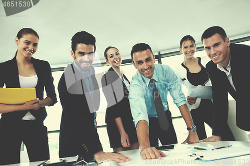 Image of business people group in a meeting at office