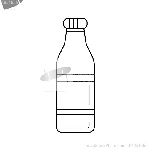 Image of Bottle of soft drink vector line icon.