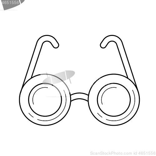 Image of Eyeglasses line icon.