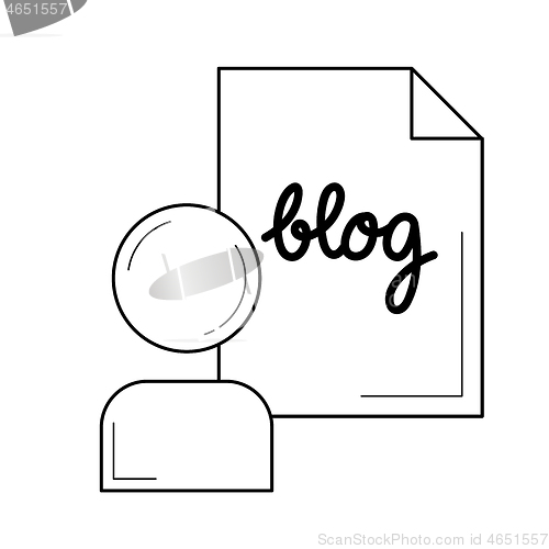 Image of Blog line icon.