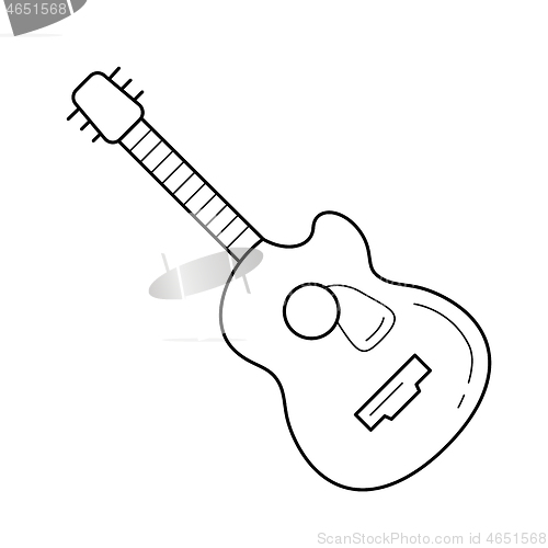 Image of Jazz guitar line icon.