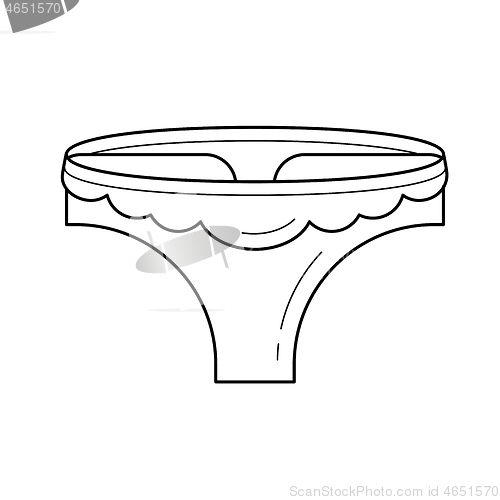 Image of String pantie vector line icon.