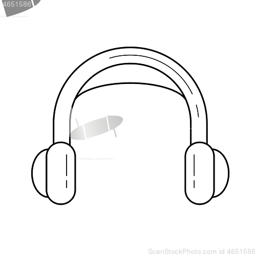 Image of Headphone line icon.