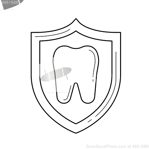 Image of Cavity protection line icon.