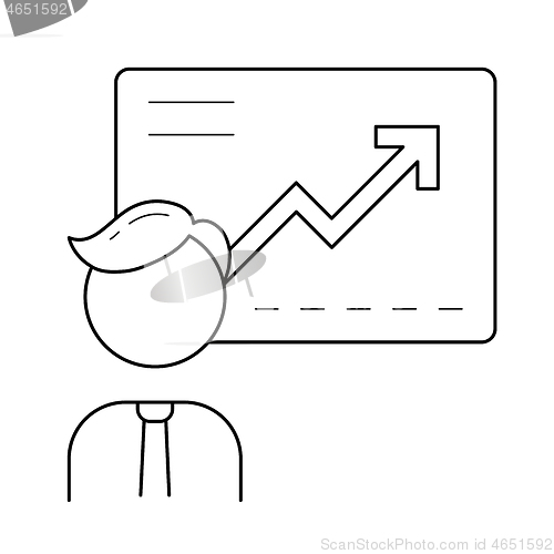 Image of Business infographic vector line icon.