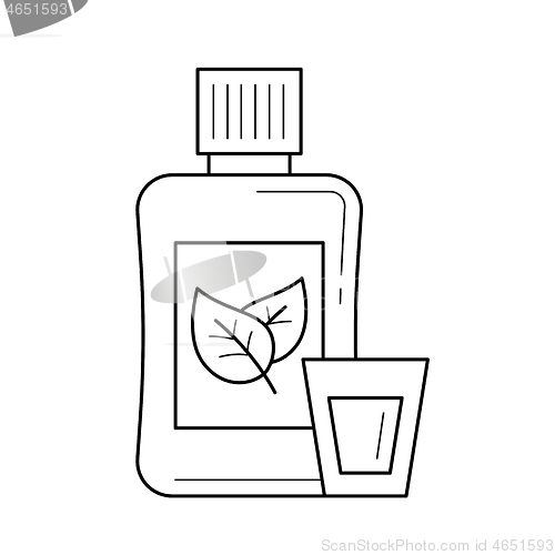 Image of Mouthwash line icon.