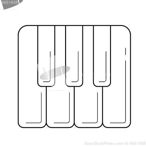 Image of Piano keys line icon.