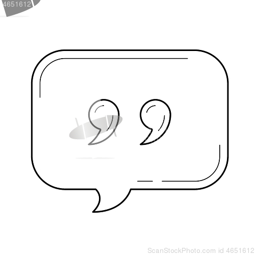 Image of Speach bubble vector line icon.