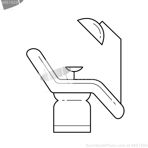 Image of Dental chair line icon.