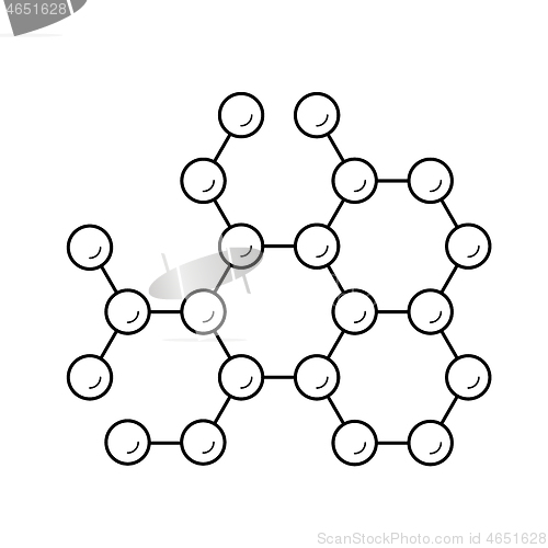 Image of Molecule structure line icon.