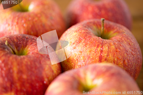 Image of close up of ripe red apples