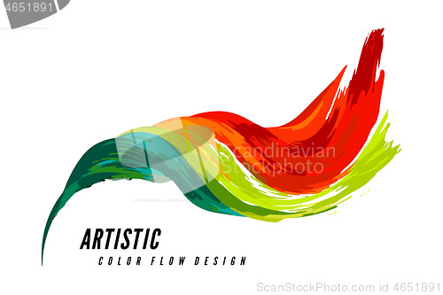 Image of Colorful flow design. Trending wave liquid vector illustration on white
