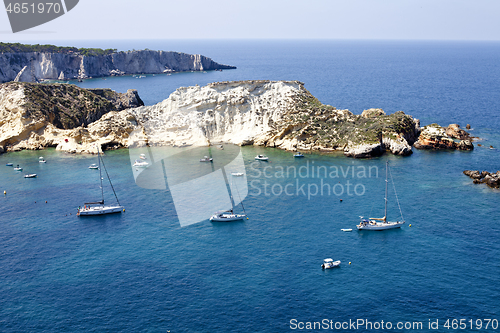 Image of View of the Tremiti Islands. San Domino island, Italy.