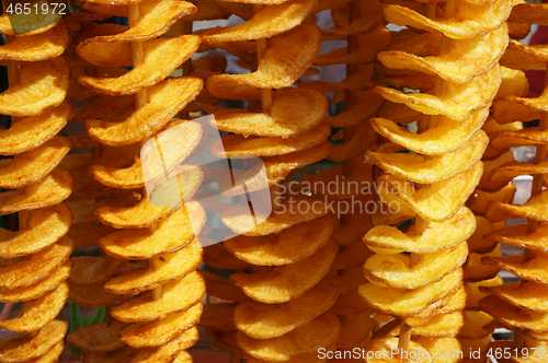 Image of baked potatoes slices