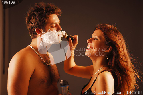 Image of Pair during a shaving