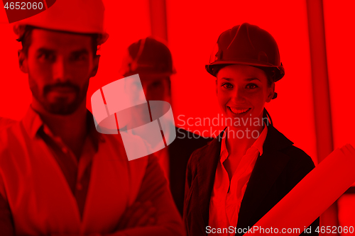 Image of business people and engineers on meeting