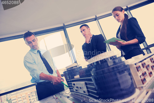 Image of business people group in a meeting at office