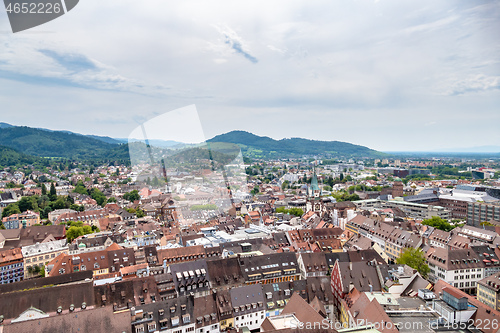 Image of an aerial view over Freiburg