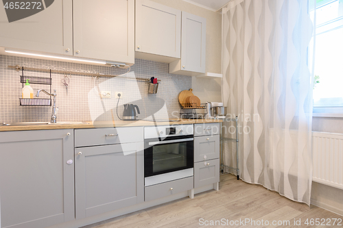 Image of Kitchen interior with a beautiful kitchen set