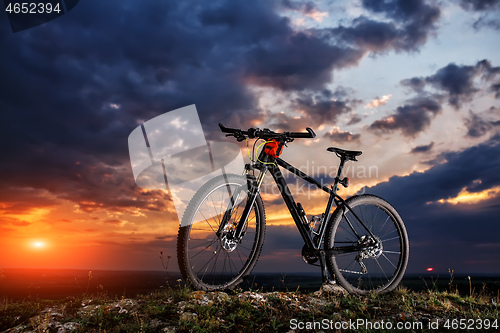 Image of small parts of bike at the evening