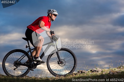 Image of Mountain Bike cyclist riding single track