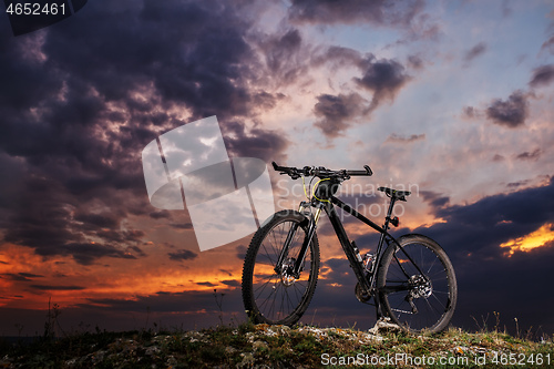 Image of small parts of bike at the evening