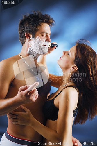 Image of Pair during a shaving