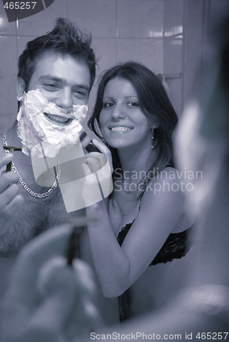 Image of Pair during a shaving