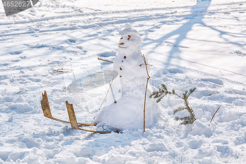 Image of Snowman on Skis