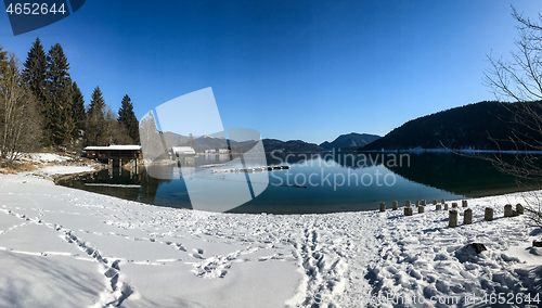 Image of Lake Walchensee in winter