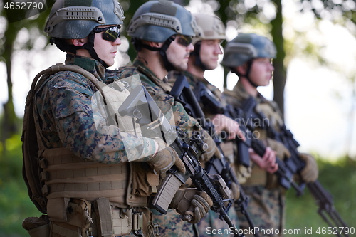 Image of Soldier fighters standing together