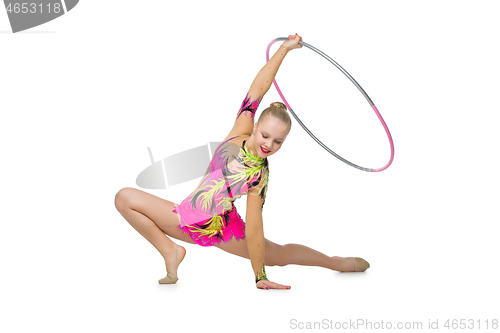 Image of Beautiful teenage gymnast girl